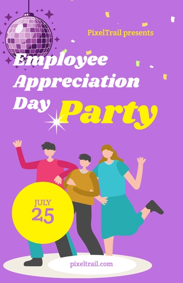Free Employee Appreciation Day Party Poster Template to Edit Online