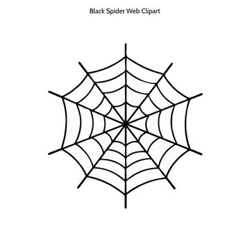 Free Black Spider Web Clipart to Edit Online
