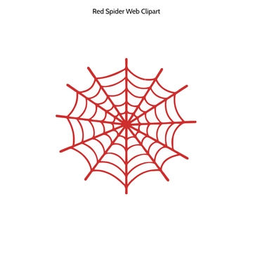 Free Red Spider Web Clipart to Edit Online