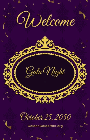 Free Gala Night Welcome Poster to Edit Online