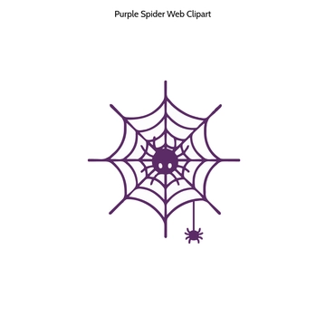Free Purple Spider Web Clipart to Edit Online
