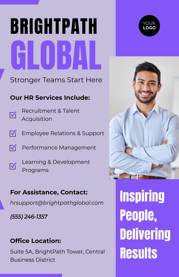 Free HR Poster Template to Edit Online