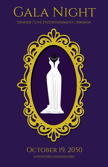 Free Gala Night Poster with Dress Code to Edit Online