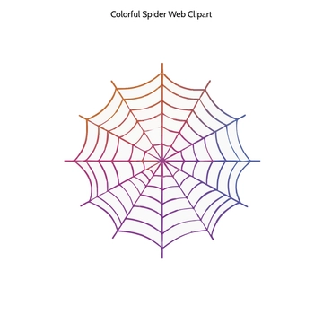 Free Colorful Spider Web Clipart to Edit Online