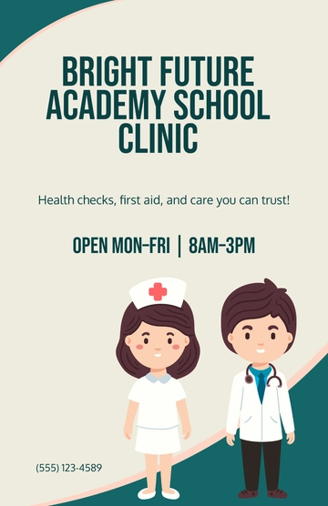 Free School Clinic Poster Template to Edit Online