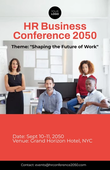 Free HR Business Conference Poster Template to Edit Online