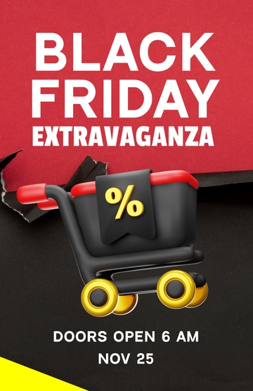 Free Vertical Black?Friday Poster Design Template to Edit Online