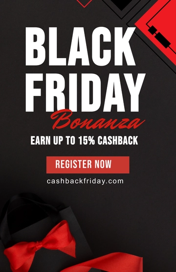 Free Black Friday Cashback Poster Template to Edit Online