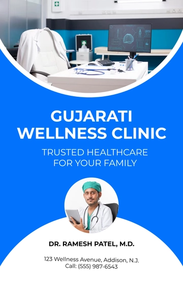 Free Gujarati Clinic Poster Template to Edit Online