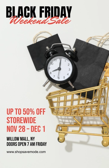 Free Black Friday Weekend Poster Template to Edit Online