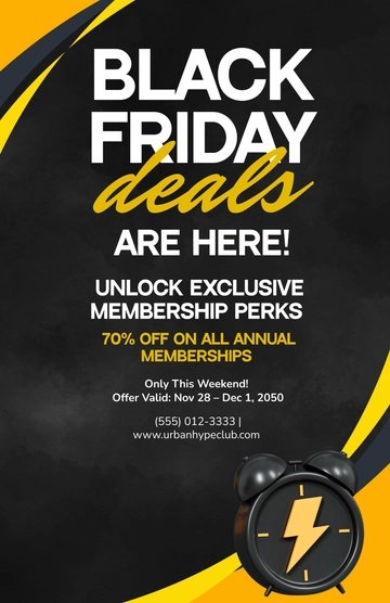 Free Black Friday Membership Poster Template to Edit Online