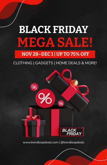 Free Black Friday Shopping Poster Template to Edit Online