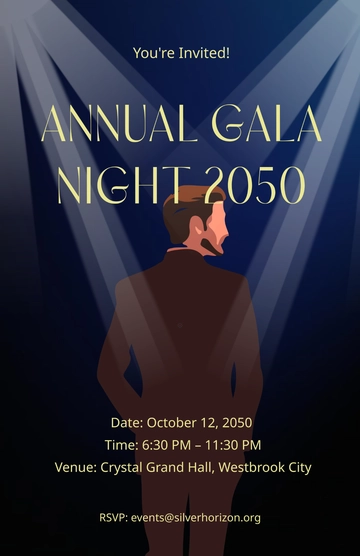 Free Annual Gala Night Poster Template to Edit Online
