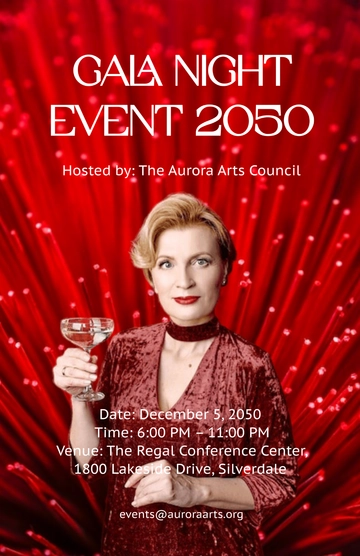 Free Gala Night Event Poster Template to Edit Online