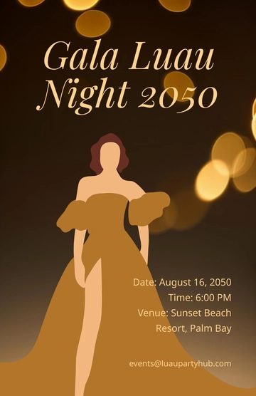 Free Gala Luau Night Poster Template to Edit Online