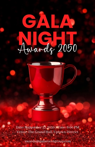 Free Gala Night Awards Poster Template to Edit Online