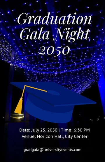 Free Graduation Gala Night Poster Template to Edit Online