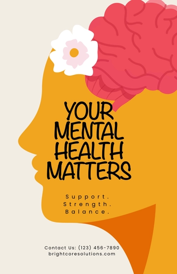 Free Mental Health Poster for Employees Template to Edit Online