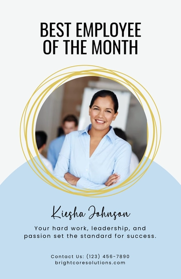 Free Best Employee of the Month Poster Template to Edit Online