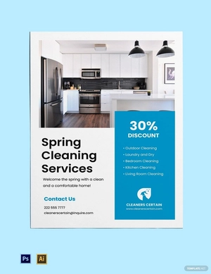 Free Spring Cleaning Services Poster Template to Edit Online