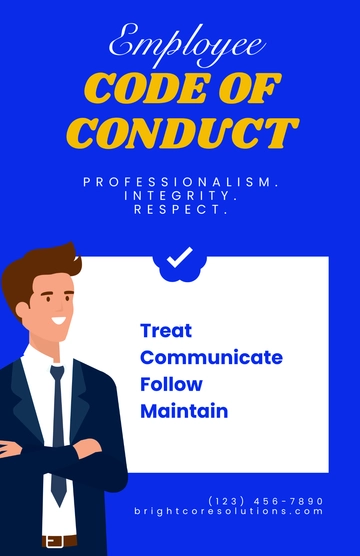Free Employee Code of Conduct Reminder Poster HR Template to Edit Online