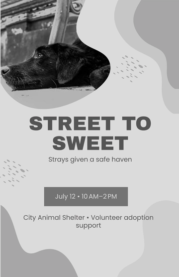 Free Stray Dog Adoption Poster Template to Edit Online