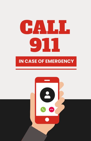 Free Emergency Poster Template to Edit Online