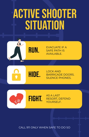 Free Active Shooter Emergency Poster Template to Edit Online