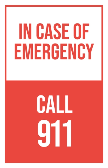 Free In Case of Emergency Poster Template to Edit Online