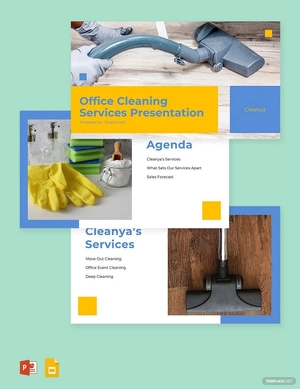 Free Office Cleaning Presentation Template to Edit Online