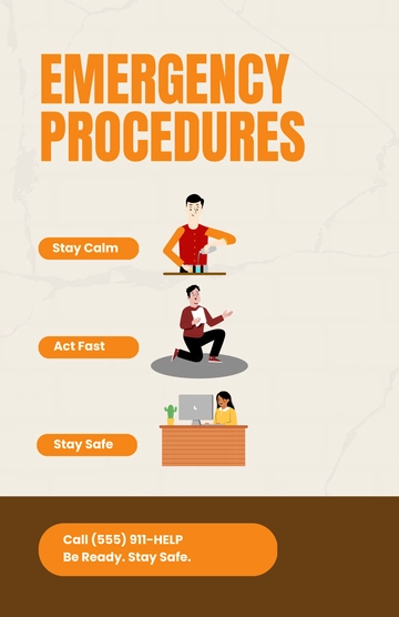 Free Emergency Procedures Poster Template to Edit Online