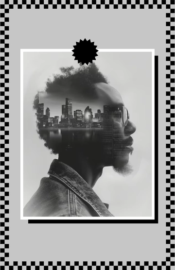 Free Black Poster Frame Template to Edit Online