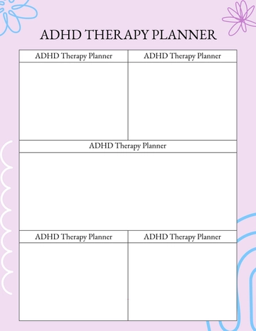 Free ADHD Therapy Planner Template to Edit Online