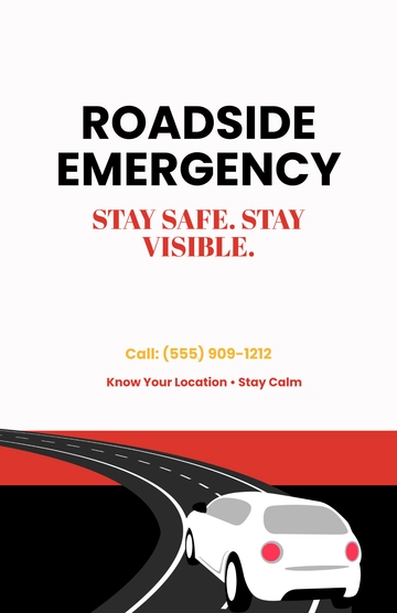 Free Roadside Emergency Poster Template to Edit Online