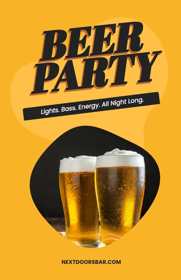 Free Beer Party Poster Template to Edit Online