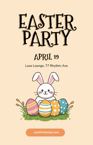 Free Easter Party Poster Template to Edit Online
