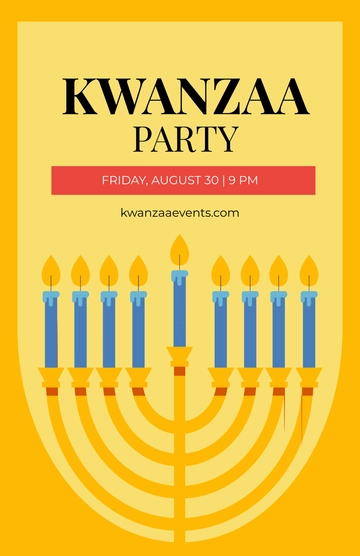 Free Kwanzaa Party Poster Template to Edit Online