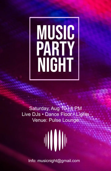 Free Music Party Poster Template to Edit Online