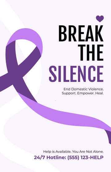 Free Domestic Violence Awareness Poster Template to Edit Online