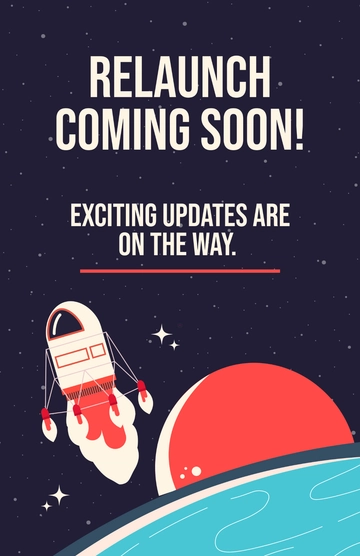 Free Relaunch Coming Soon Poster Template to Edit Online