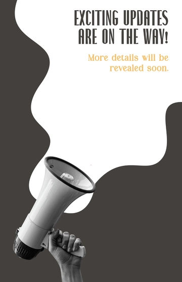 Free Announcement Coming Soon Poster Template to Edit Online