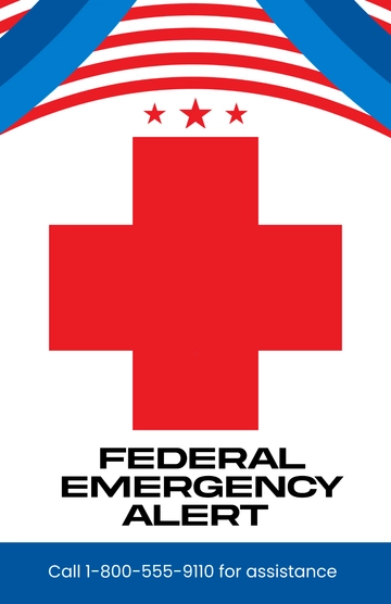 Free Federal Emergency Poster Template to Edit Online