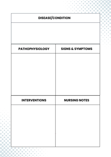 Free Medical-Surgical Study Template to Edit Online