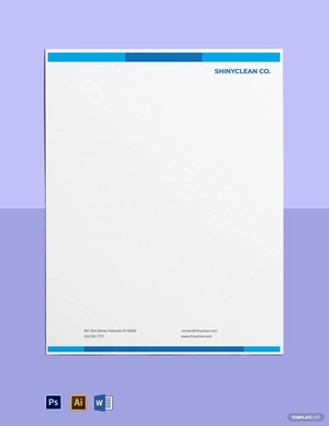Janitorial & Office Cleaning Letterhead Template