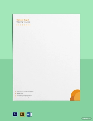 Carpet Cleaning Letterhead Template