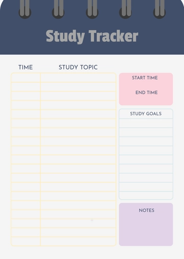 Free Gray Study Tracker Template to Edit Online