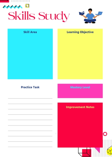 Free Skills Study Template to Edit Online