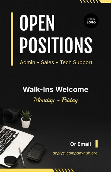 Free Job Opening Poster Template to Edit Online