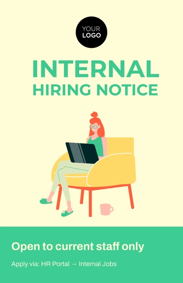 Free Simple Internal Job Poster Template to Edit Online
