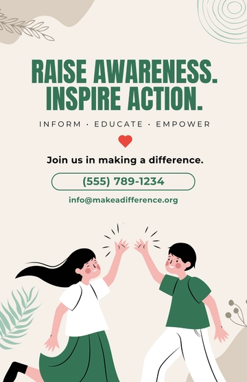 Free Awareness Poster Template to Edit Online